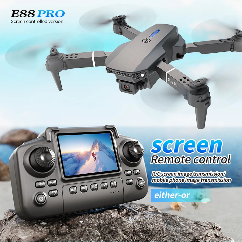 Drone Surveying - Drone Profissional E88 PRO com Tela,