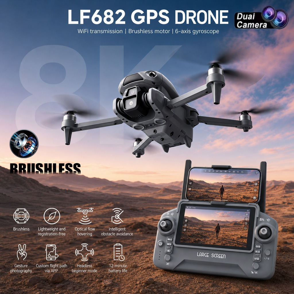 Drone Surveying - Novo Drone LF682 com Câmera Dupla