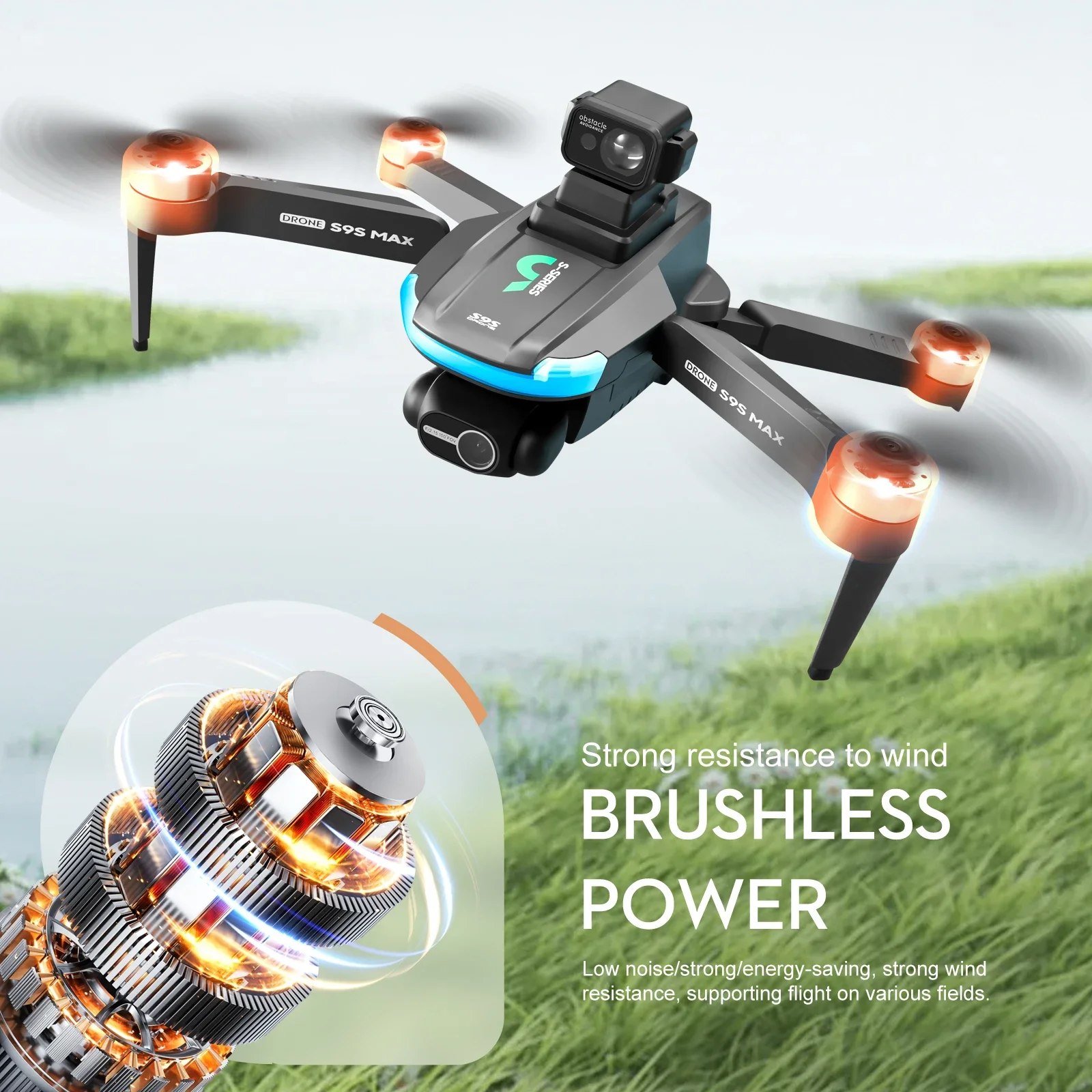 Novo s9s max mini drone 4k 2 e - Drone Aerial Photography avaliação e preço
