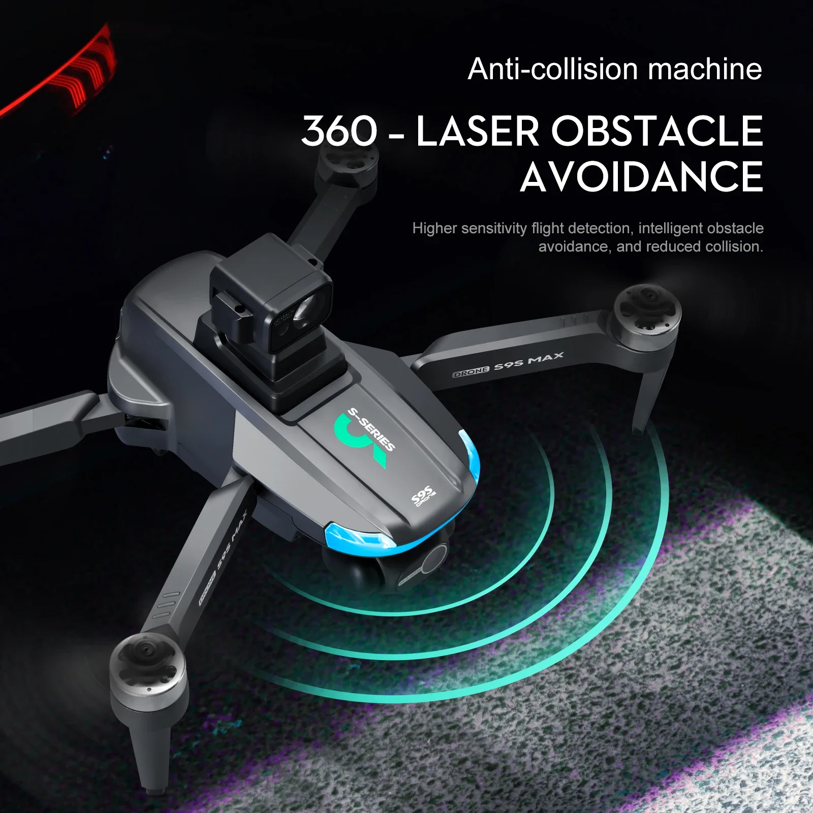 Novo s9s max mini drone 4k 2 e - Drone Aerial Photography avaliação e preço