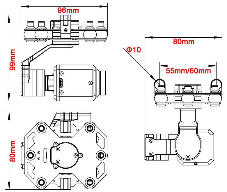 Gimbal Tarot TL3T20 de 3 Eixos - Drone Aerial Photography avaliação e preço
